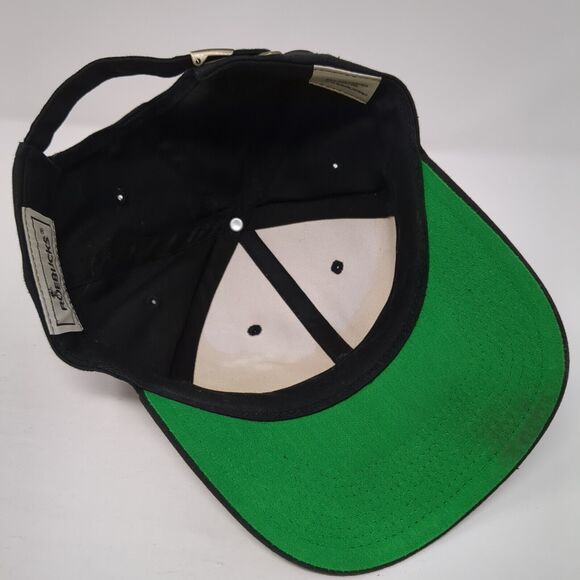 Roebucks Slideback Hat Black One Size Adjustable Vented Holes 6 Panel Blank - Picture 6 of 9